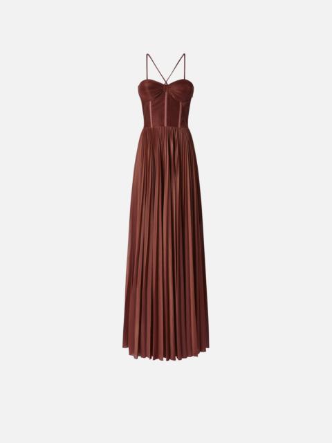 PINKO ELEGANT BUSTIER DRESS IN PLEATED JERSEY
