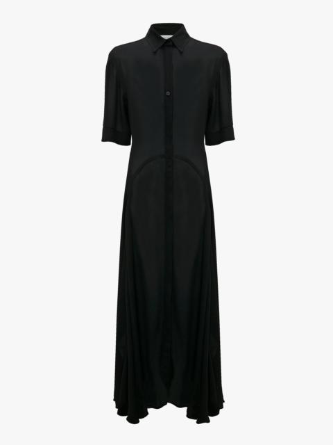 Victoria Beckham Panelled Midi Dress In Black