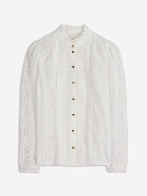 BODEN Savannah Broderie Top-Ivory