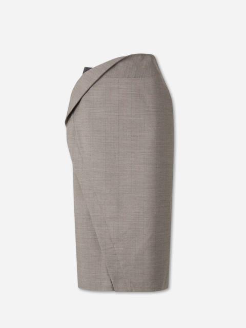 Jil Sander PLAID WRAP SKIRT