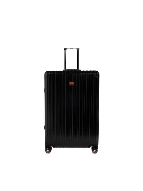 Diesel ribbed aluminium suitcase