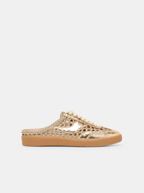 dolce vita NOTICE SLIDE WOVEN SNEAKERS GOLD WOVEN STELLA