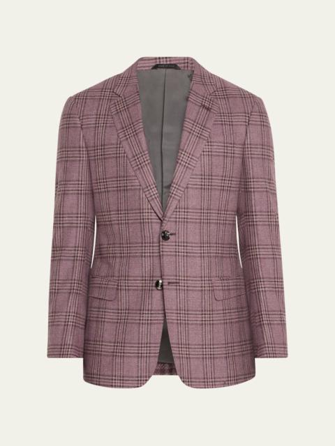 GIORGIO ARMANI Men's Wool-Cashmere Plaid Sport Coat