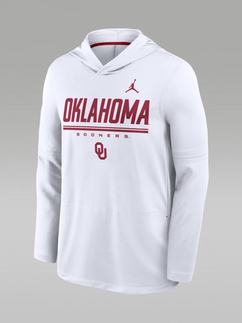 Jordan Oklahoma Sideline Men's Jordan Brand Dri-FIT College Long-Sleeve Hooded Top