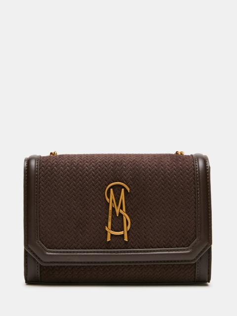 STEVE MADDEN LARISA WOVEN BAG CHOCOLATE