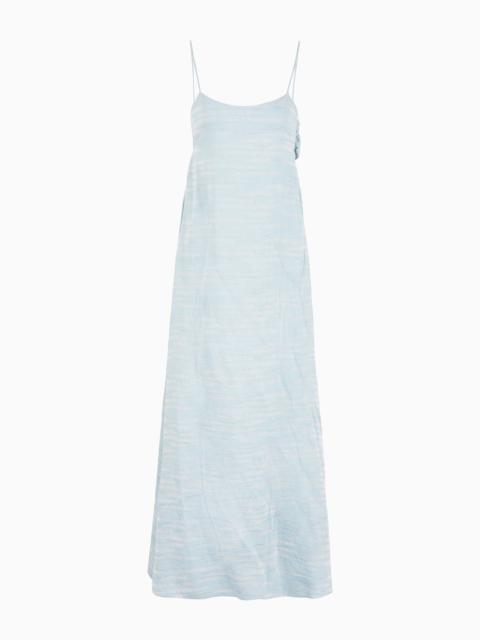 EMPORIO ARMANI Icon linen-blend dress with wavy jacquard motif