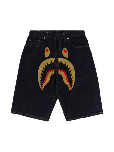 A BATHING APE® BAPE Shark Denim Shorts 'Indigo'