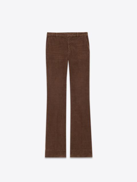 パンツ Saint Laurent Dark brown cotton pant (788092Y04VD 7073) Saint Laurent Dark Brown Cotton Pant In Darkbrown | ModeSens