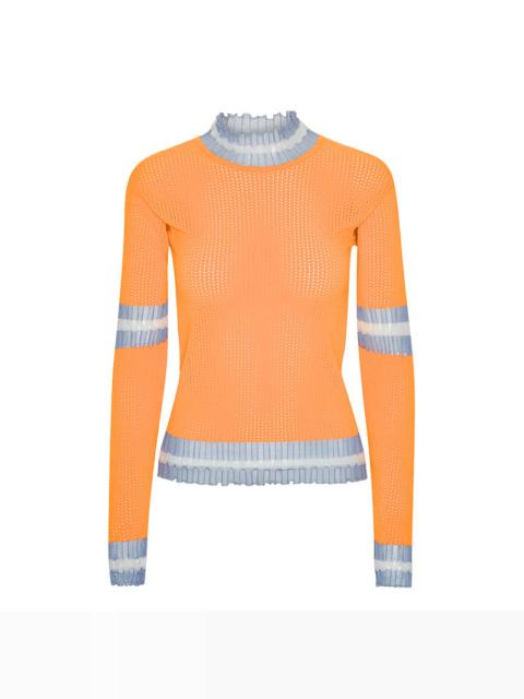 HENRIK VIBSKOV AJOUR TURTLENECK - ORANGE AJOUR