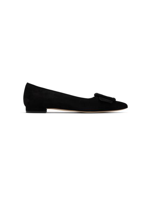 Manolo Blahnik Black Maysale Pump Ballerina Flats