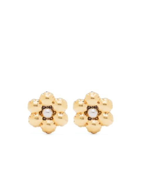 Marni Puffy Flower clip-on earrings