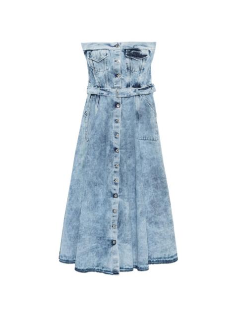 MARQUES’ALMEIDA belted strapless midi dress