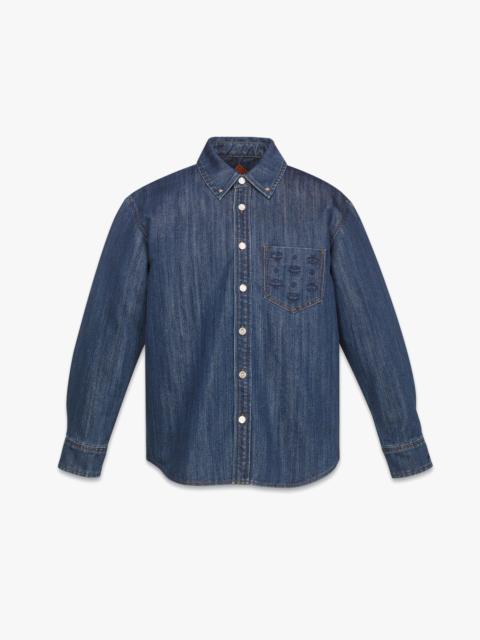 MCM Monogram Pocket Shirt in Lurex Denim