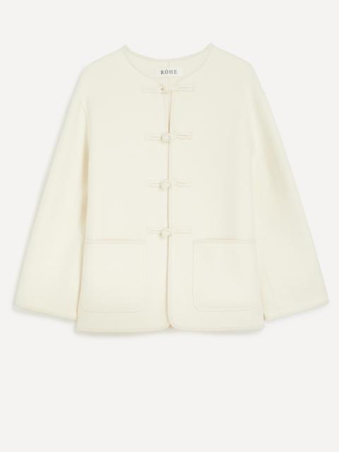 RÓHE Off-White Mandarin Double-Faced Wool Jacket