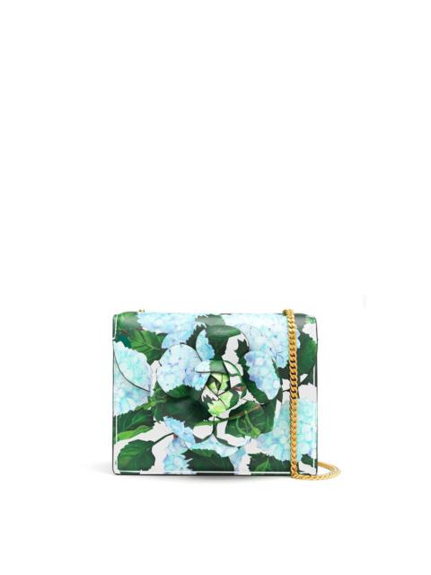 Oscar de la Renta HYDRANGEA PRINTED MINI TRO BAG