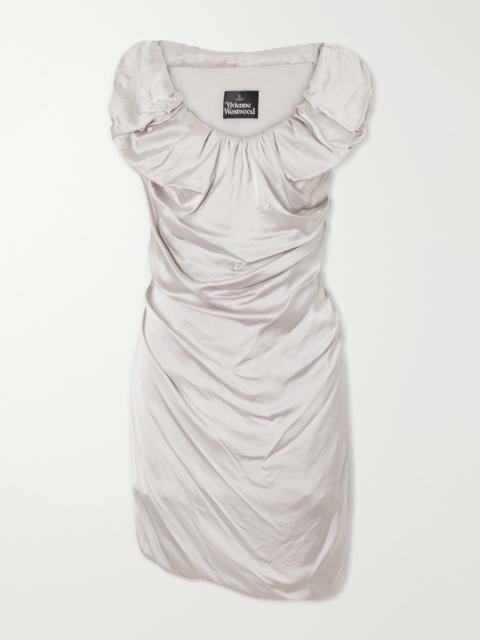 Vivienne Westwood Ginnie Gathered Satin Mini Dress