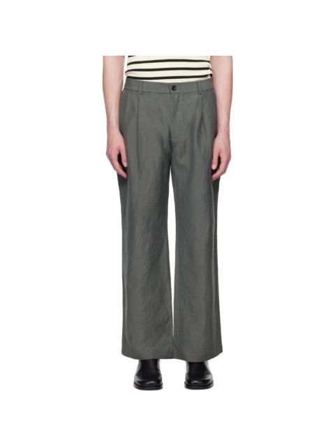 N.Hoolywood Gray Tucked Trousers