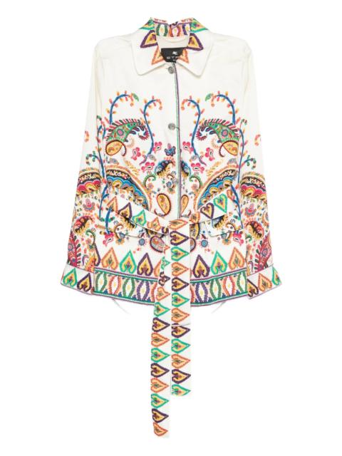 Etro Etro Paisley-print Belted Jacket