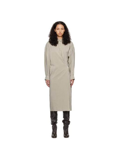 Lemaire Gray Twisted Midi Dress