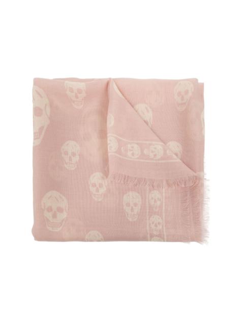 Alexander McQueen skull-print wool scarf