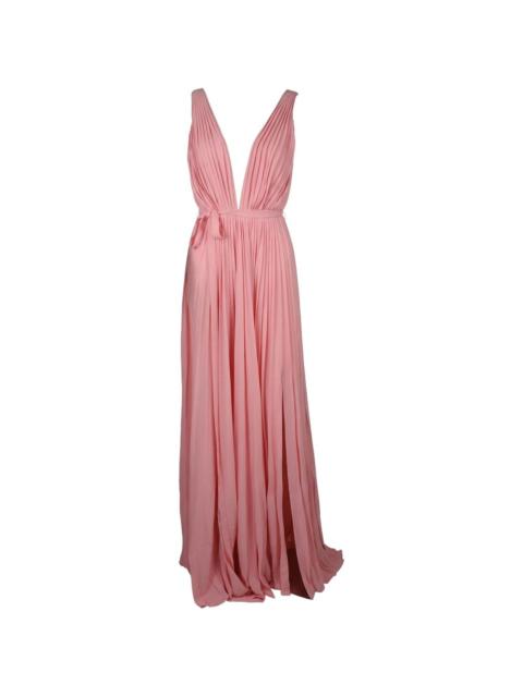Valentino pleated belted dress