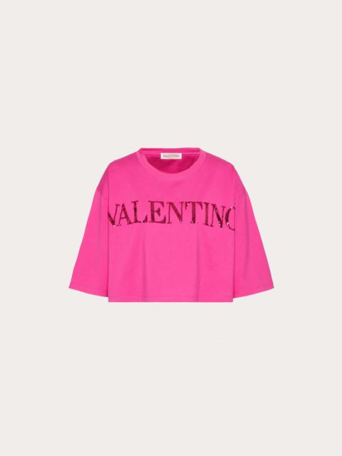 Valentino EMBROIDERED JERSEY T-SHIRT