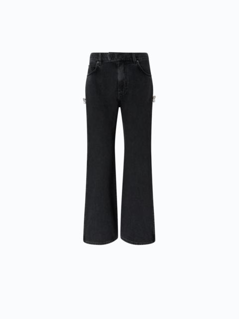 PINKO WIDE-LEG JEANS WITH SIDE SLITS