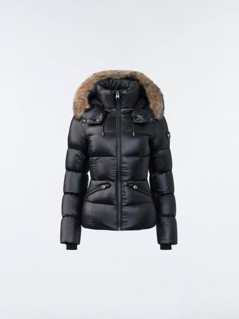 MACKAGE MADALYN lustrous light down jacket with shearling