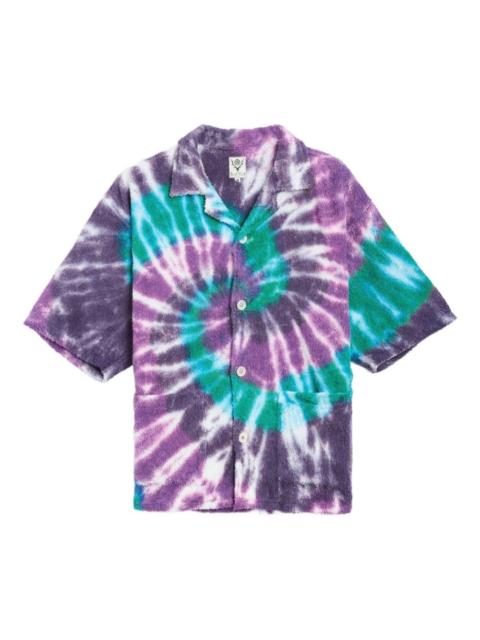 South2 West8 tie-dye camp-collar shirt