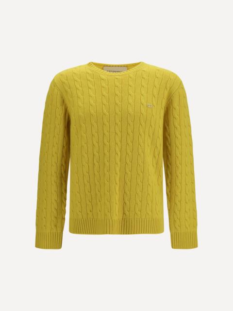 Valentino VLogo cable-knit cashmere Sweater