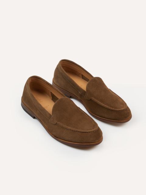 Drake's Light Brown Suede Henri Summer Loafer