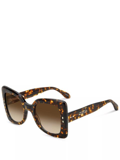 Isabel Marant Flared Square Sunglasses, 52mm