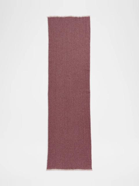 Brunello Cucinelli Men's Cashmere Herringbone Scarf