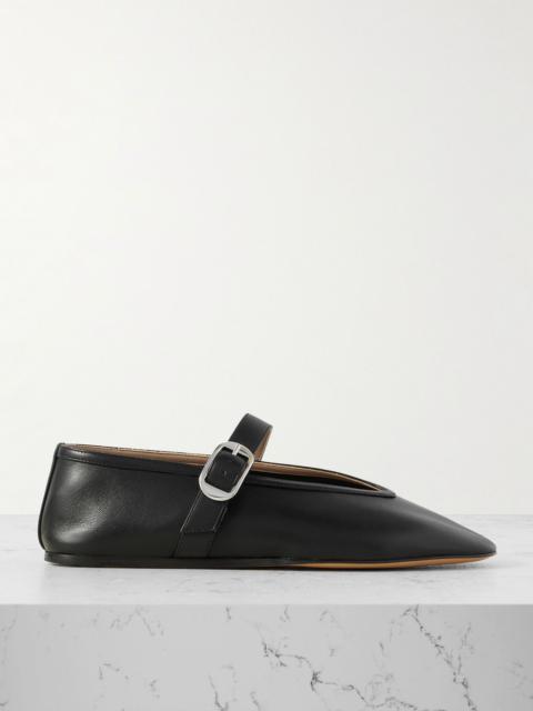 LE MONDE BÉRYL Stella leather Mary Jane ballet flats Black