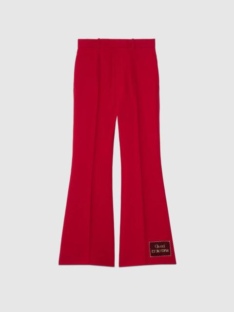 GUCCI Wool silk flare pant with Gucci Eterotopia