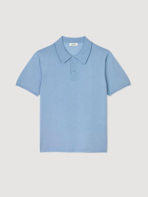 Sandro SHORT-SLEEVE KNITTED POLO SHIRT