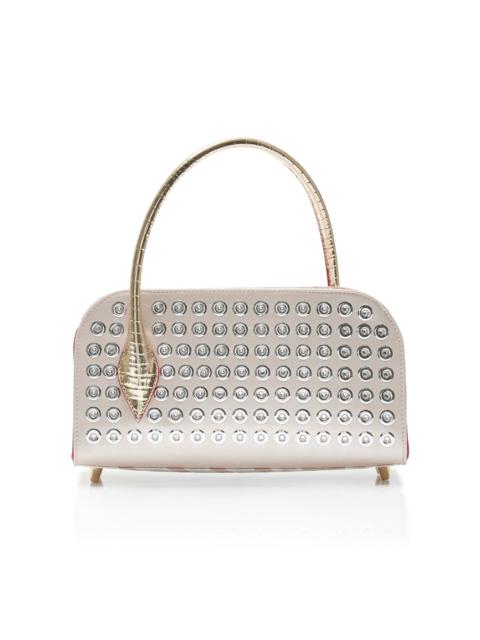 Christian Louboutin Eloise Studded Leather Baguette Bag white