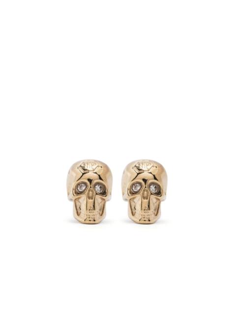 PHILIPP PLEIN skull logo-studs earrings