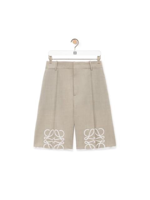 Loewe Anagram shorts in wool