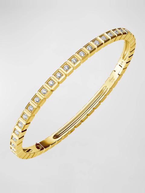 Ice Cube 18K Yellow Gold Diamond Bracelet, Size Medium
