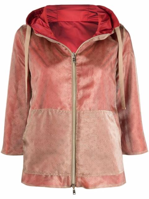 Herno velour zip-up hoodie