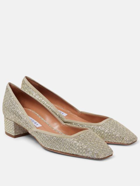 AQUAZZURA Maia 35 tweed pumps