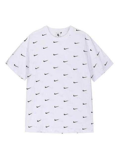 Men's Nike Nrg Swoosh Logo Tee Full Print logo Embroidered Short Sleeve T-Shirt CK4094-100