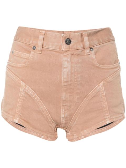 MUGLER mid-rise skinny denim shorts