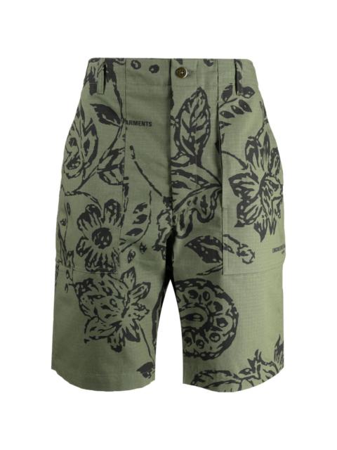 Fatigue floral-print bermuda shorts