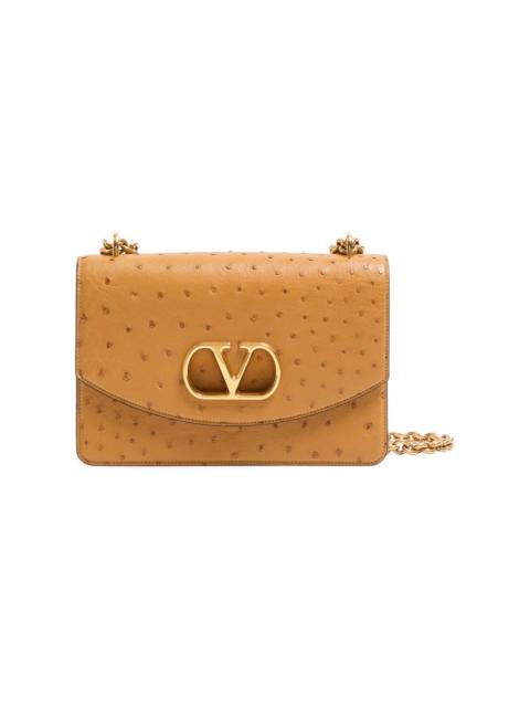 Valentino Women's Vain Ostrich Shoulder Bag - Tobacco