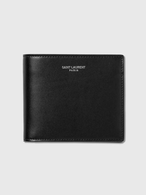 Saint Laurent East/West Wallet in Grain de Poudre Embossed Leather