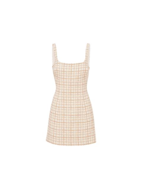 VERONICA BEARD BRIDGITTE METALLIC TWEED DRESS