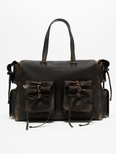 Acne Studios Multipocket tote bag - Dark brown/beige