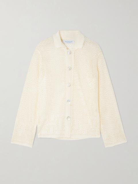 CALLE DEL MAR Crocheted cardigan Beige